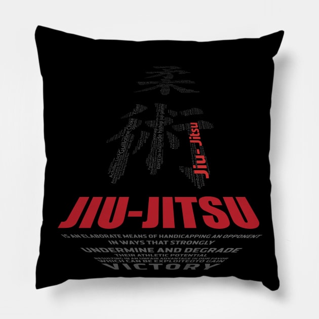 Jiu-jitsu tech word art Pillow by huwagpobjj