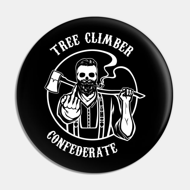 Tree Climber Confederate Pin by arboristpride