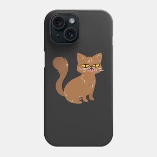 Cute brown cat Phone Case