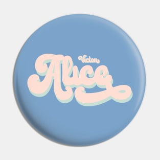 Victon Alice typography Pin