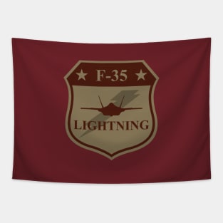 F-35 Lightning Patch (desert subdued) Tapestry