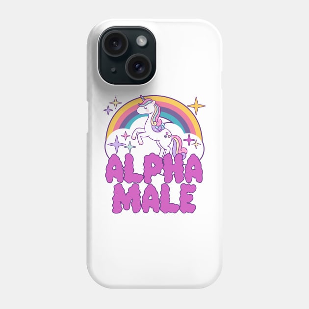 Ironic Alpha Male Unicorn Rainbow Funny Meme Phone Case by artbooming