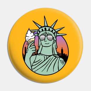 Ice Cream for Liberty! (New York - Statue of Liberty) Pin