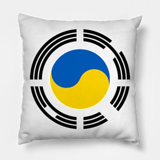 Korean Ukrainian Multinational Patriot Flag Series Pillow