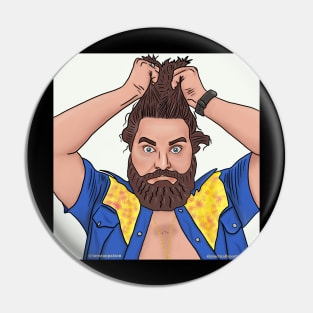 Comedian Sean Patton - White Artwork Pin