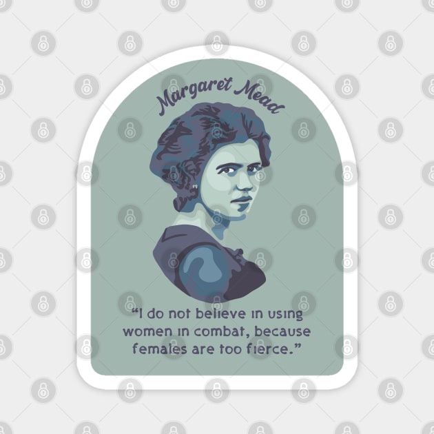 Margaret Mead Portrait and Quote Magnet by Slightly Unhinged