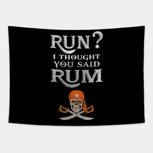 Tampa Gasparilla Pirate Quote Crossbones Design Tapestry