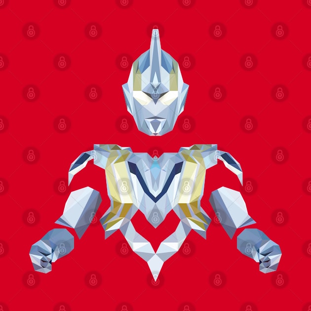 Ultraman Trigger Strong Type (Low Poly Art) by The Toku Verse