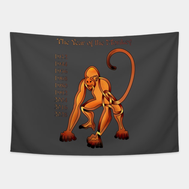 Chinese Monkey Tapestry by KnotYourWorld4