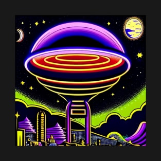 Area 51 – Trippy Retro UFO 85 T-Shirt