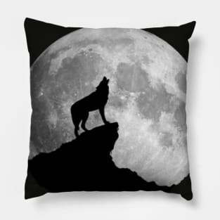 moon wolf t shirt Pillow