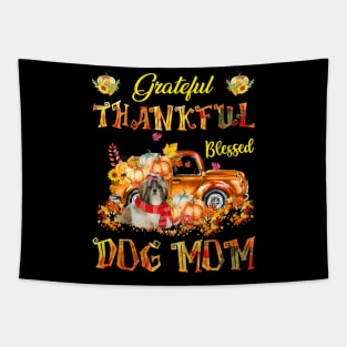 Shih Tzu Truck Pumpkin Thankful Grateful Blessed Dog Mom Tapestry