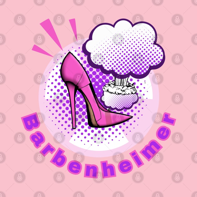 BARBENHEIMER. HOT PINK STILETTO BOMB - POP ART STYLE by SwagOMart