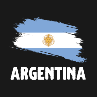 Argentina Flag Distressed T-Shirt