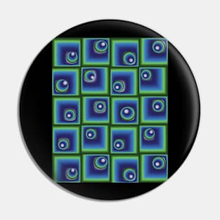 Abstract geometric shapes -blue Pin