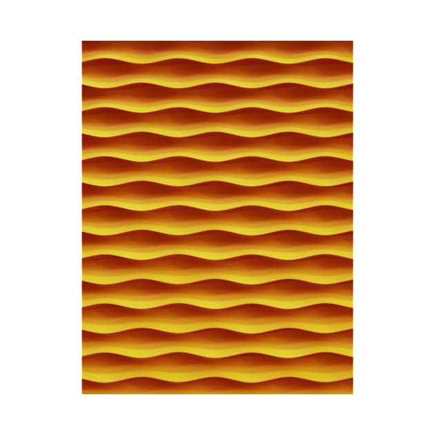 Wave Rows Orange and Yellow by AKdesign