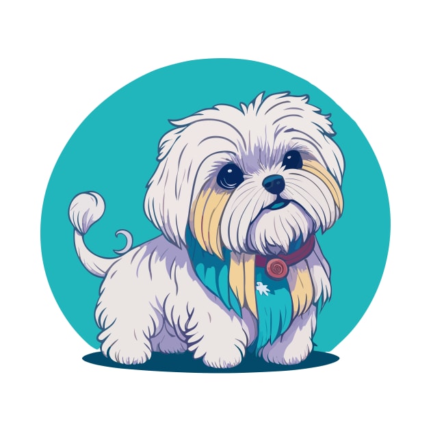 Maltese Dog Portrait by SpriteGuy95