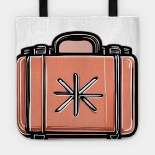 Vintage Suitcase Illustration No. 785 Tote