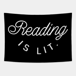 Reading is Lit Nerdy and Geeky Gift Tapestry