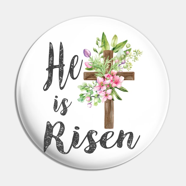 He is Risen Floral Cross Vintage Happy Easter 2022 Pin by tabbythesing960