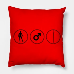 Gamer's Class Selection - Warrior - Male Pillow