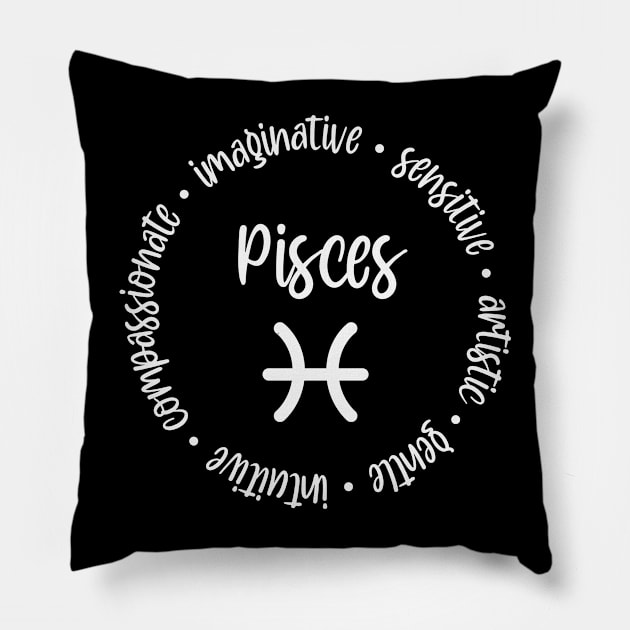 Pisces Zodiac Pillow by armodilove