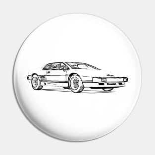 Lotus Esprit Wireframe Pin