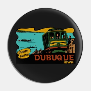 Vintage Style Dubuque Elevator Car Pin