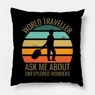 World traveler - traveller addict - travel addict - Travel the world Pillow