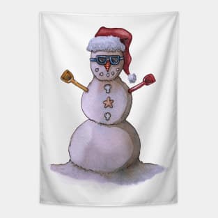 Stephanne The Sandman Snowman Tapestry