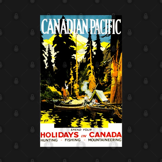 Vintage Travel - Outdoorsman Canadian Pacific by Culturio