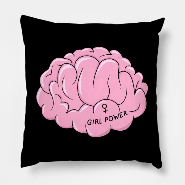 Girl Power Brain Pillow by valentinahramov