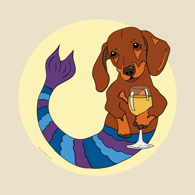 Shelby the Doxie Mermutt by abrushwithhumor