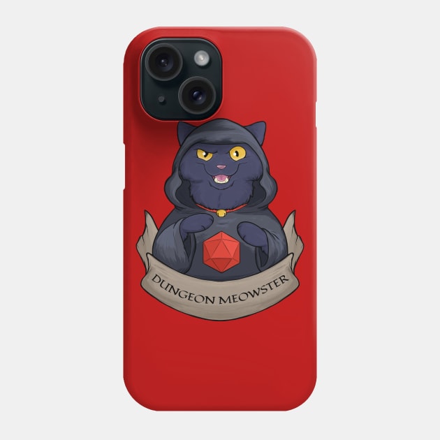 Dungeon Meowster Black Kitty Phone Case by DnDoggos