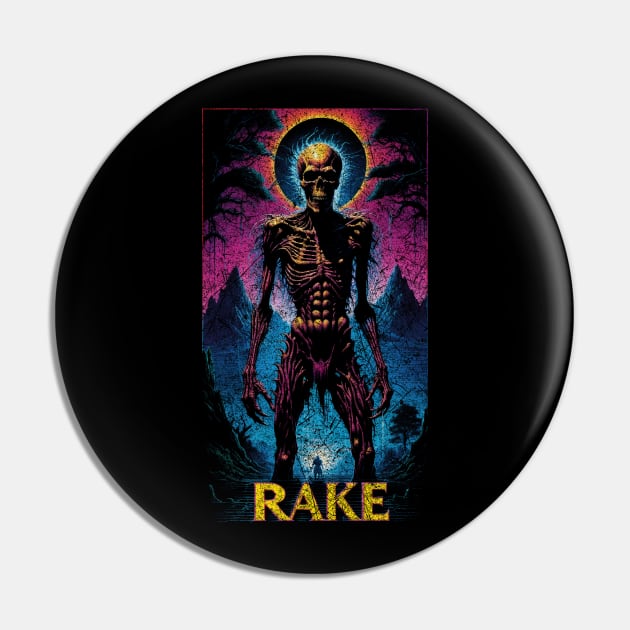 The Rake Redemption // Horror Retro Fanart Creepypasta Pin TeePublic