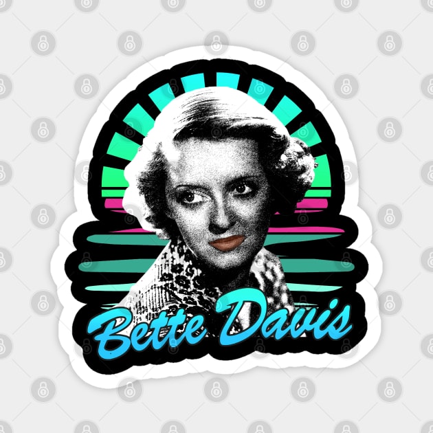 Bette davis / Sunset retro 80s Magnet by gulymaiden