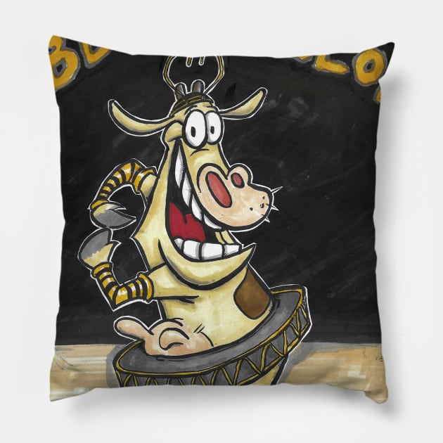 dancing cow Pillow by wdstudios