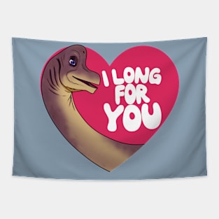 I long for you - dinosaur valentine Tapestry