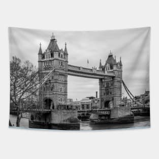 London Bridge is Not This Bridge Black and White Tapestry