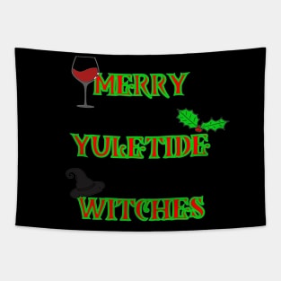 Merry Yuletide Witches, Christmas sweater style Tapestry