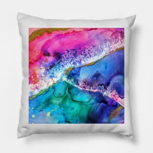 Multicolored Abstract Painting Pillow