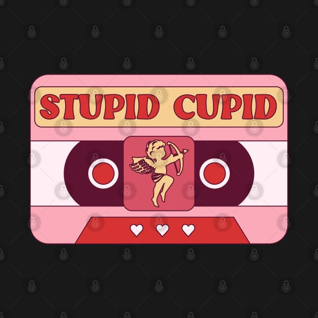 Stupid Cupid Cassette Tape Love Sucks Anti Love Anti Valentines Day by Pop Cult Store