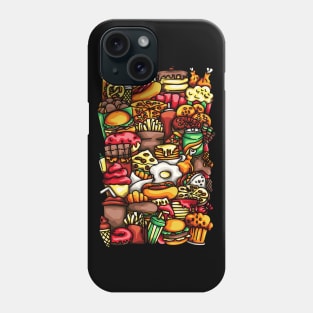 Food Doodle Illustration Phone Case