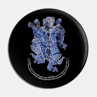 Hanuman Spiritual Abstract Image Pin