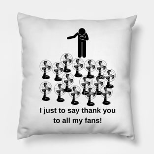 Funny Bowing in Your Fans Pillow