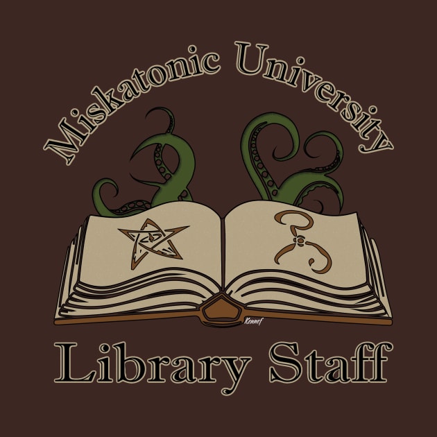 Cthulhu Tee - Miskatonic Library Staff by KennefRiggles