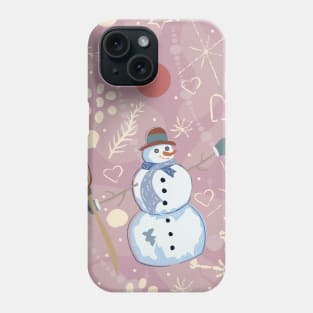 Cardinal and Snowman Phone Case