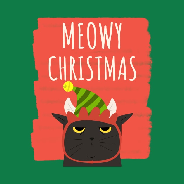 Funny Cat Merry Christmas Holiday by XOZ