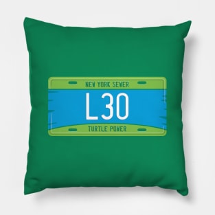 Leonardo License Plate Pillow