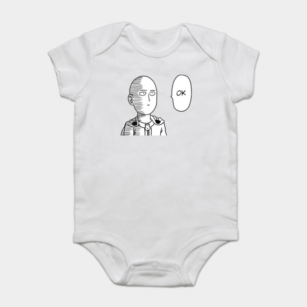 Ok One Punch Man One Punch Man Baby Bodysuit Teepublic Uk